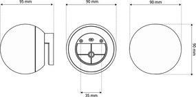 Lampada LED da Specchio Rotonda 3W IP54 - Da cornice o filo lucido Colore Bianco Naturale 4.000K
