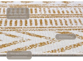 Tappeto per esterni ocra-giallo-bianco 120x170 cm Biri - NORTHRUGS