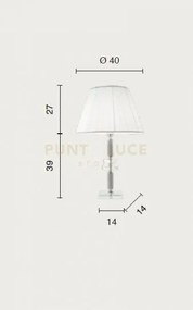 Lume grande dido  1 luce fume' e oro attacco e27 d.40cm