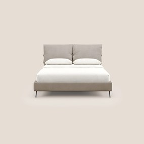 Artemisia letto imbottito con piedini alti sfoderabile in tessuto smacchiabile T17