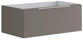 Mobile da bagno sospeso sotto lavabo L 79.5 x H 30 x P 45.5 cm grigio opaco, 1 cassetto Brera