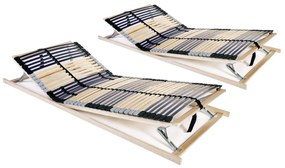 Reti A Doghe 2 Pz 7 Zone Con 42 Doghe İn Legno 80x200 Cm /