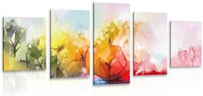 Quadri 5 pezzi – Natura astratta
