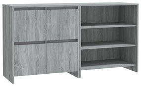 Credenze 2 pz grigio sonoma in legno multistrato