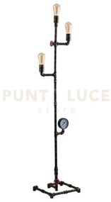 Piantana amarcord ruggine 3 luci attacco e27 31x31x159cm