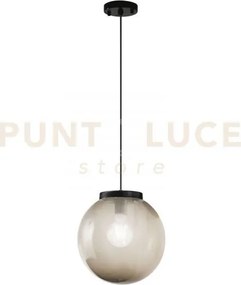 Sospensione polly in fibra di plastica e pmma grigio 1 luce attacco...