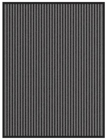 Zerbino A Strisce Nere E Grigie 90x120 Cm /