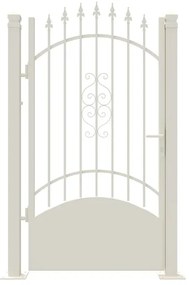 Cancello con serratura manuale Marmolada in ferro, apertura a sinistra, L 104.5, H 180-195 cm, di colore bianco