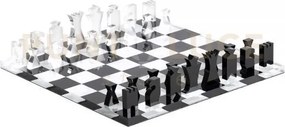 Gioco da tavola scacchi e dama in cristallo acrilico trasparente e ...