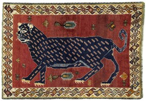 Gabbeh Tappeto 170x120 Rosso (Iran) Annodato A Mano