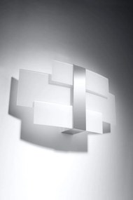 Applique da parete in acciaio e vetro CELIA 2xG9 Bianca da interno