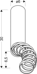 Lampadario a plafone TUBA 1xGU10/50W/230V nero
