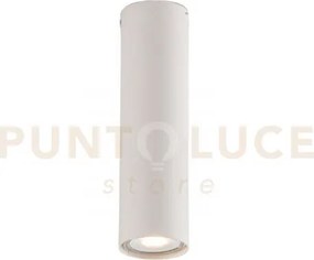 Plafoniera-faretto fluke tonda bianca 1 luce attacco gu10 5,5x5,5x20cm