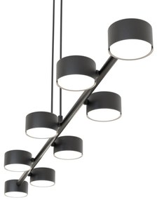 Lampadario a sospensione MEGARA 8 Nero 8xGX53