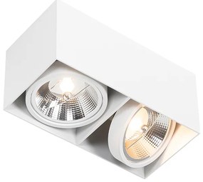 Faretto Smart bianco rettangolare 2 luci incl. 2 Wifi GU10 111mm - Box