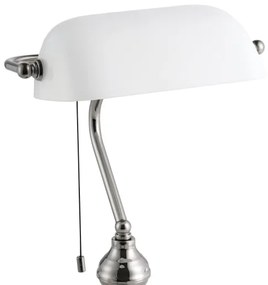 Eglo 901019 - Lampada da tavolo BANKER 1xE27/60W/230V bianco/cromo lucido