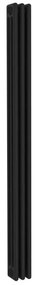 Radiatore acqua calda Comby in acciaio 3 colonne, 3 elementi, interasse 1735 mm, nero