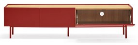 Mobile TV rosso scuro effetto rovere 180x45 cm Arista - Teulat