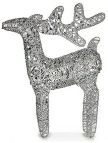Renna di Natale Argentato Metallo 30 x 43,5 x 10 cm