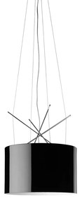 Flos Ray Suspension Lampada 43 cm a Sospensione a luce diretta/diffusa in alluminio Nero lucido