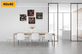 Set di quadri – Specialità su sfondo scuro