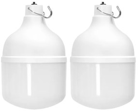 Aigostar - Lampadario solare LED con sensore 2xLED/35W/12V 6000 mAh 6500K diametro 10 cm