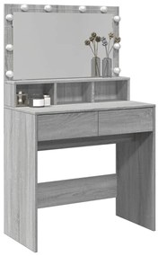 Toeletta con led grigio sonoma 80x41x134,5 cm