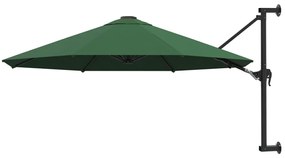 Ombrellone A Muro Con Palo İn Metallo 300 Cm Verde /
