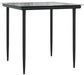 Set da pranzo da giardino 5pz con cuscini in polyrattan marrone