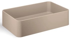 Lavabo da appoggio Quarelo rettangolare piletta non inclusa in ceramica L 48.6 x H 20 x P 36.5 cm naturale piletta non inclusa