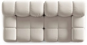 Divano componibile beige con rivestimento in velluto 188 cm Bellis – Micadoni