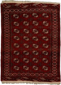 Turkmen Tappeto 120x160 Rosso (Iran) Annodato A Mano