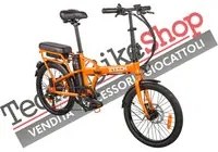 Bicicletta Elettrica a Pedalata assistita Pieghevole Z-Tech ZT-12 Camp 6.0 250w 36v 8ah colore Arancione