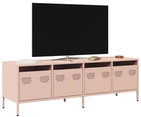 Mobile Tv Rosa 135x39x43,5 Cm İn Acciaio Laminato A Freddo /