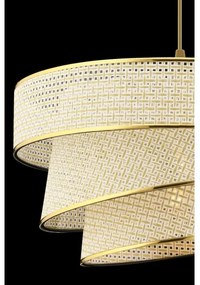 Lampadario a sospensione con cavo COUPER 1xE27/60W/230V crema/oro