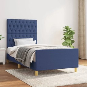 Giroletto Senza Materasso Blu 90x190 Cm İn Tessuto /