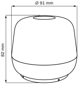 Lampada da tavolo LED dimmerabile SAMBA LED/1,2W/5V USB 1200 mAh IP44 nero