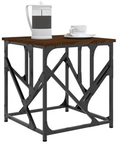 Tavolino salotto rovere marrone 45x45x47,5 cm legno multistrato