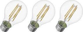 SET 3x Lampadina LED FILAMENT A60 E27/3,8W/230V 2700K Classe energetica A