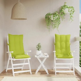 Cuscini Sedia Schienale Alto 2 Pz Verde Chiaro Tessuto Oxford /