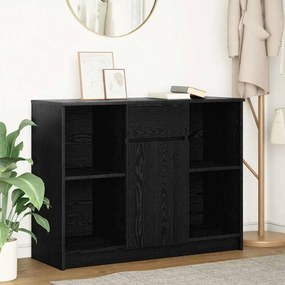 Credenza Con Cassetto Rovere Nero 101x35x76cm Legno Multistrato /