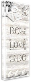 Quadro su tela Do What, 27 x 75 cm Shabby - Styler