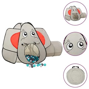 Tenda Gioco Bambini Elefante Grigio 250 Palline 174x86x101 Cm /