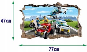 Adesivo murale LEGO unico con effetto 3D , 47 x 77 cm