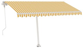 Tenda da Sole Autoportante Automatica 400x350 cm Gialla Bianca