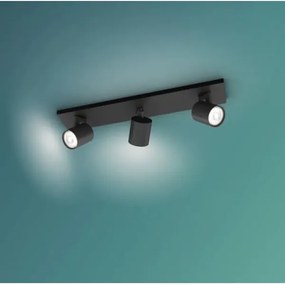 Philips - Luce Spot RUNNER 3xGU10/20W/230V nero