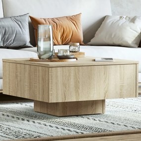 Tavolino Salotto Rovere Sonoma 60x60x31,5 Cm Legno Multistrato /