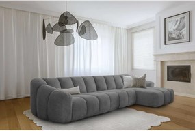 Divano angolare grigio (con penisola a destra/con chaise lounge) Shell – Miuform