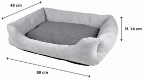 Cuccia grigio chiaro per cane 60x48 cm Graphene – Love Story