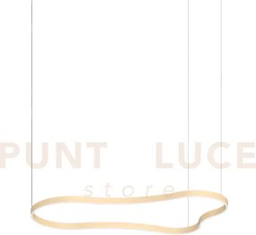 Waves sospensione led 3000k 54w 5500 lm oro 155,6cm
